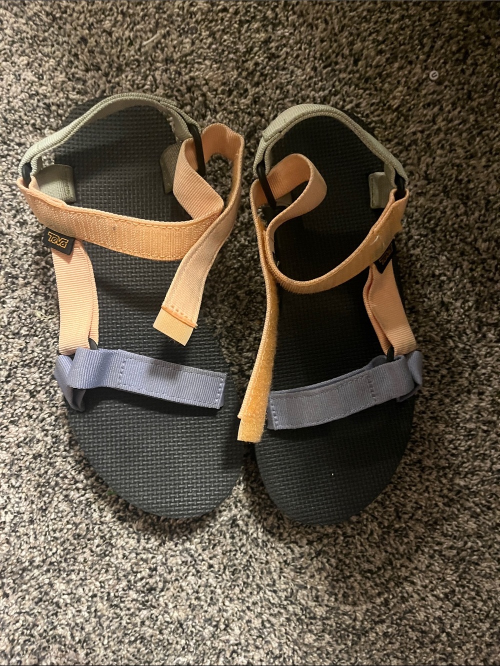 Teva Peach and Light Blue Strapped Sandals